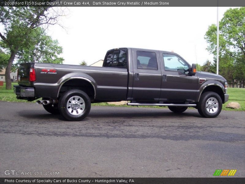 Dark Shadow Grey Metallic / Medium Stone 2008 Ford F350 Super Duty XLT Crew Cab 4x4