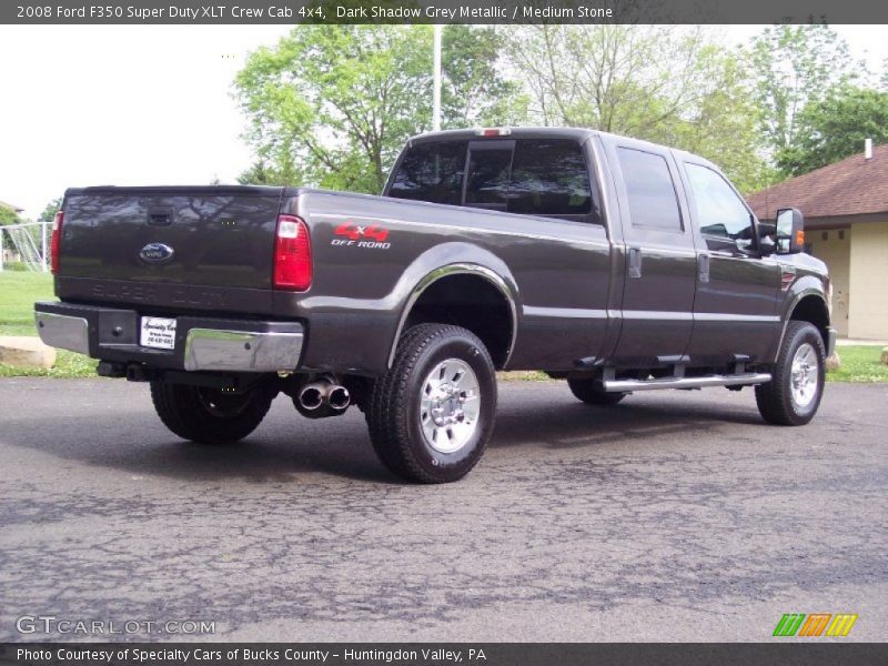 Dark Shadow Grey Metallic / Medium Stone 2008 Ford F350 Super Duty XLT Crew Cab 4x4