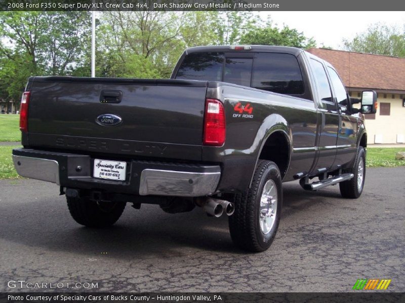 Dark Shadow Grey Metallic / Medium Stone 2008 Ford F350 Super Duty XLT Crew Cab 4x4