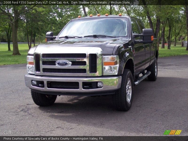 Dark Shadow Grey Metallic / Medium Stone 2008 Ford F350 Super Duty XLT Crew Cab 4x4