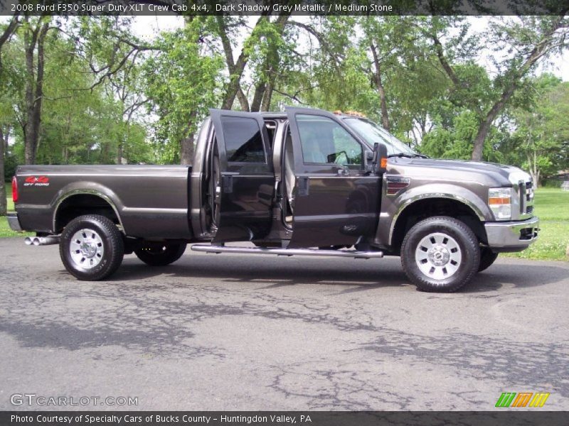 Dark Shadow Grey Metallic / Medium Stone 2008 Ford F350 Super Duty XLT Crew Cab 4x4