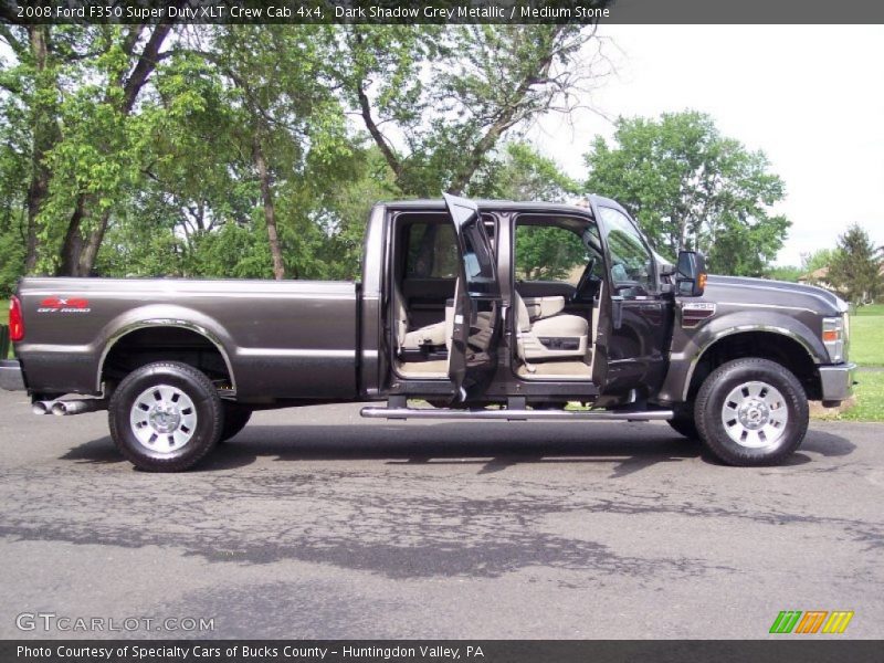 Dark Shadow Grey Metallic / Medium Stone 2008 Ford F350 Super Duty XLT Crew Cab 4x4