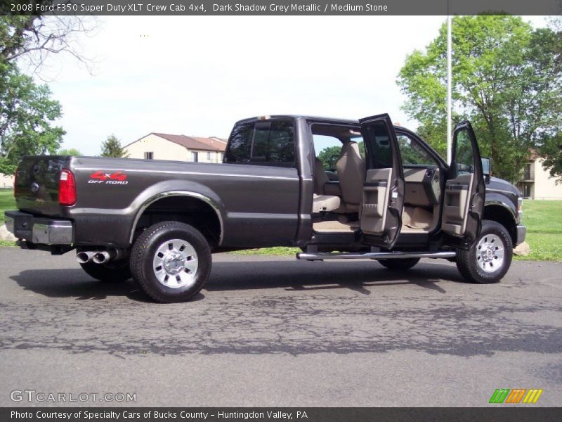 Dark Shadow Grey Metallic / Medium Stone 2008 Ford F350 Super Duty XLT Crew Cab 4x4