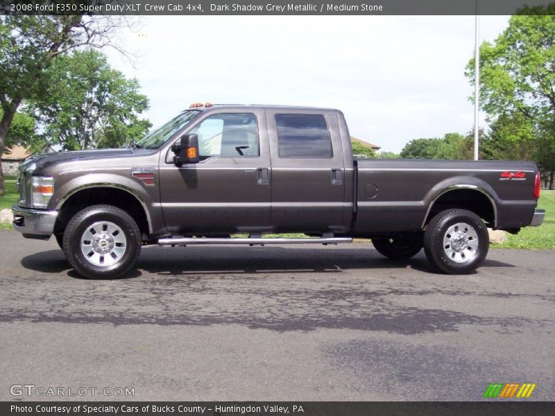 Dark Shadow Grey Metallic / Medium Stone 2008 Ford F350 Super Duty XLT Crew Cab 4x4