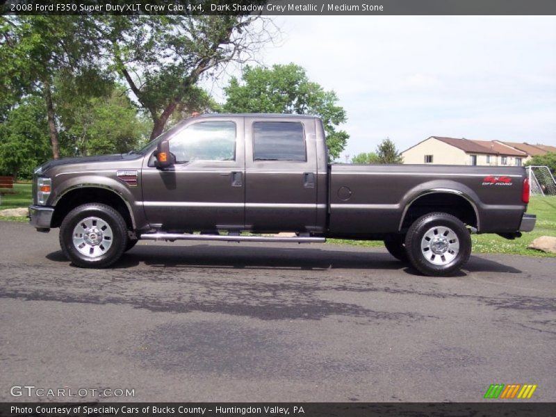 Dark Shadow Grey Metallic / Medium Stone 2008 Ford F350 Super Duty XLT Crew Cab 4x4