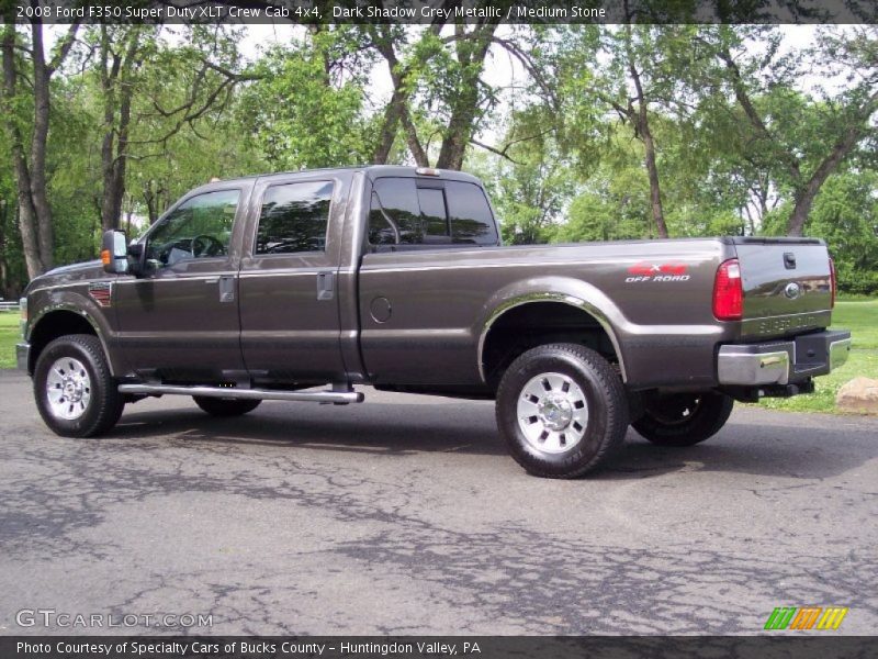 Dark Shadow Grey Metallic / Medium Stone 2008 Ford F350 Super Duty XLT Crew Cab 4x4