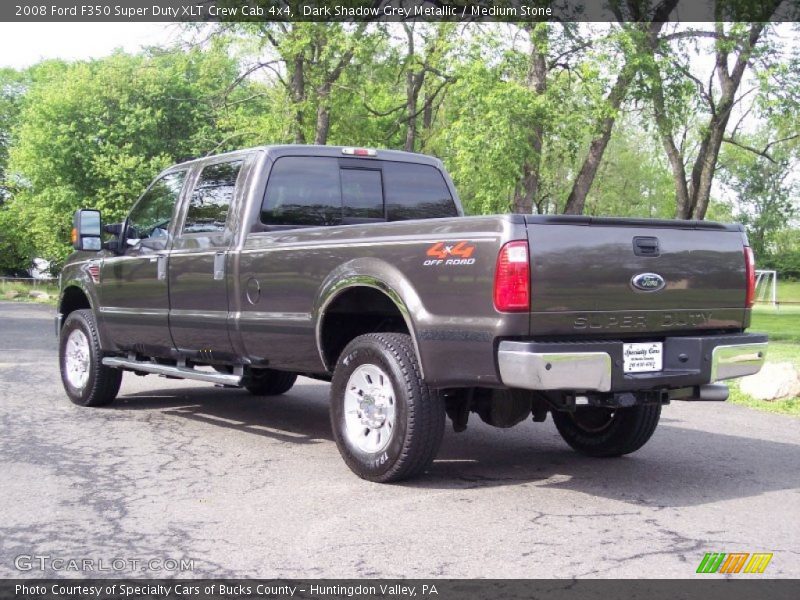 Dark Shadow Grey Metallic / Medium Stone 2008 Ford F350 Super Duty XLT Crew Cab 4x4