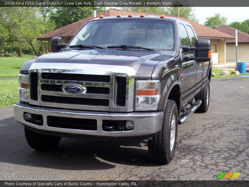 Dark Shadow Grey Metallic / Medium Stone 2008 Ford F350 Super Duty XLT Crew Cab 4x4