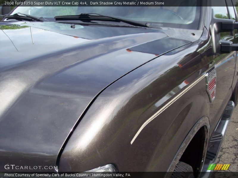Dark Shadow Grey Metallic / Medium Stone 2008 Ford F350 Super Duty XLT Crew Cab 4x4