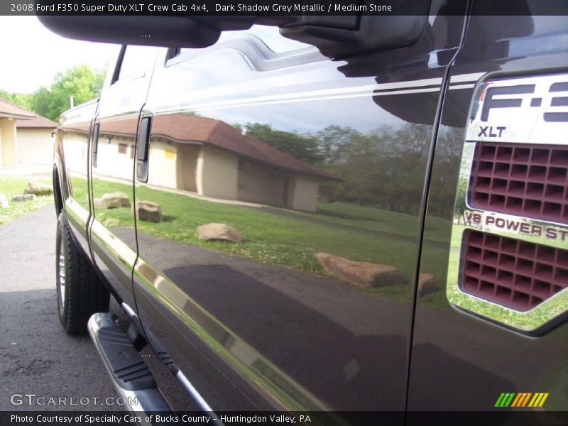 Dark Shadow Grey Metallic / Medium Stone 2008 Ford F350 Super Duty XLT Crew Cab 4x4