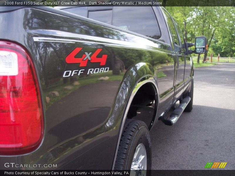 Dark Shadow Grey Metallic / Medium Stone 2008 Ford F350 Super Duty XLT Crew Cab 4x4