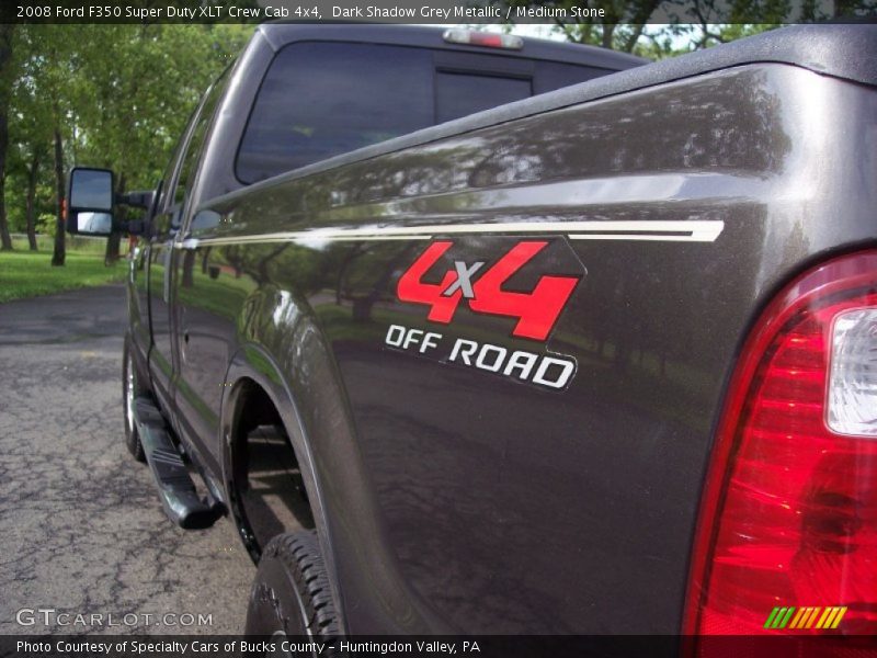 Dark Shadow Grey Metallic / Medium Stone 2008 Ford F350 Super Duty XLT Crew Cab 4x4