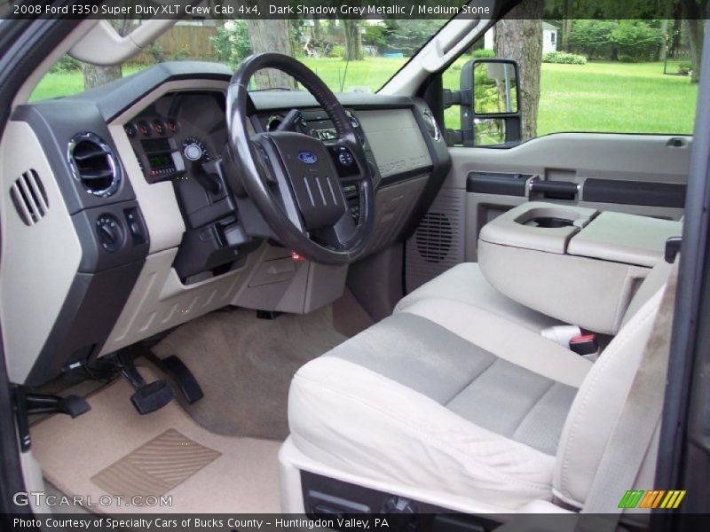Dark Shadow Grey Metallic / Medium Stone 2008 Ford F350 Super Duty XLT Crew Cab 4x4