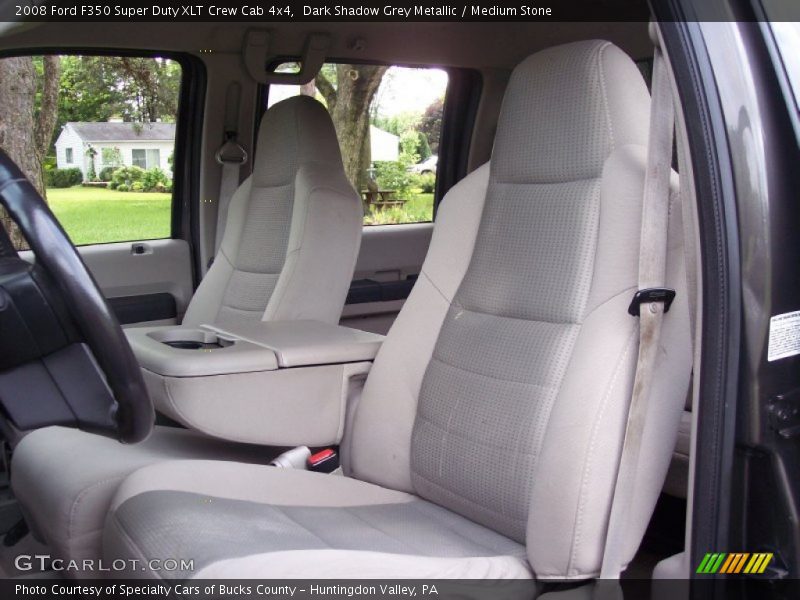 Dark Shadow Grey Metallic / Medium Stone 2008 Ford F350 Super Duty XLT Crew Cab 4x4