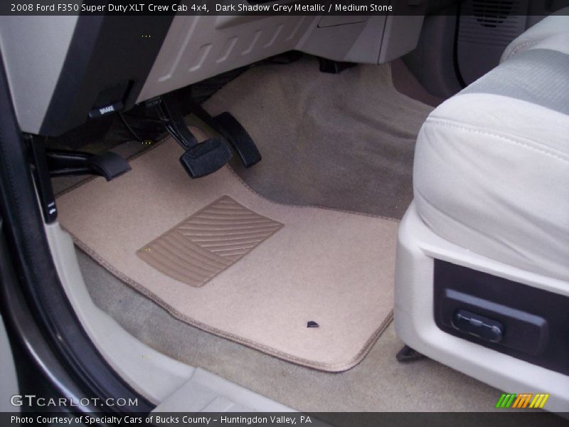 Dark Shadow Grey Metallic / Medium Stone 2008 Ford F350 Super Duty XLT Crew Cab 4x4