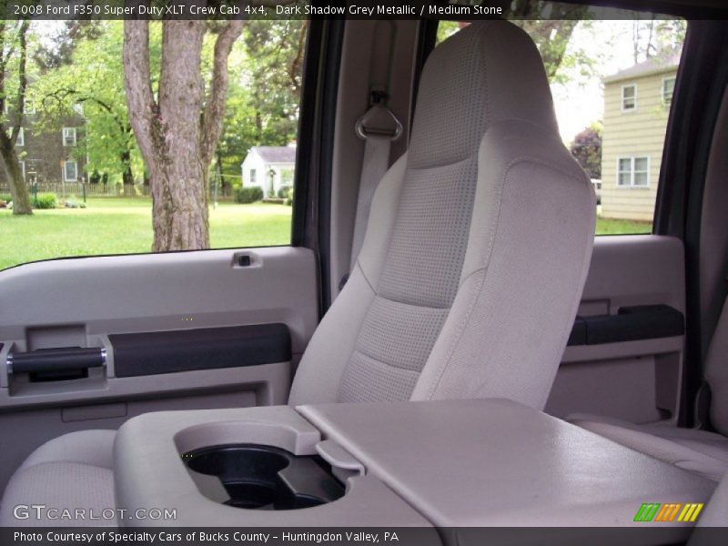 Dark Shadow Grey Metallic / Medium Stone 2008 Ford F350 Super Duty XLT Crew Cab 4x4