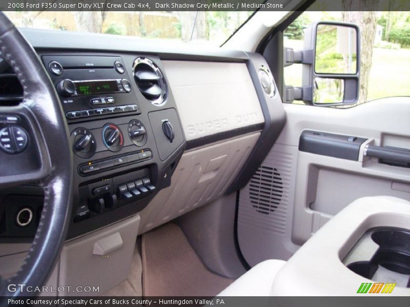 Dark Shadow Grey Metallic / Medium Stone 2008 Ford F350 Super Duty XLT Crew Cab 4x4