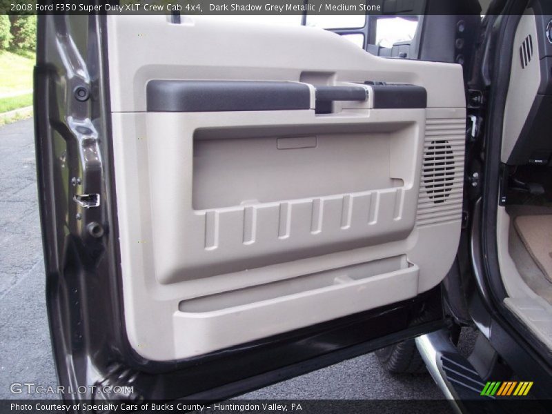 Dark Shadow Grey Metallic / Medium Stone 2008 Ford F350 Super Duty XLT Crew Cab 4x4