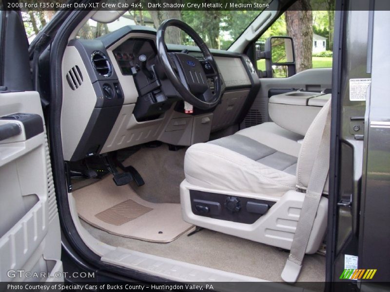 Dark Shadow Grey Metallic / Medium Stone 2008 Ford F350 Super Duty XLT Crew Cab 4x4