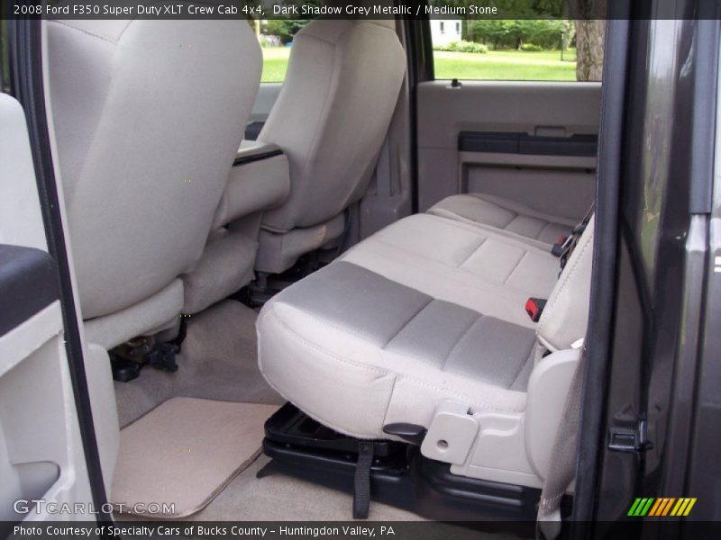 Dark Shadow Grey Metallic / Medium Stone 2008 Ford F350 Super Duty XLT Crew Cab 4x4
