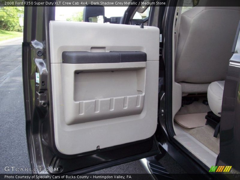 Dark Shadow Grey Metallic / Medium Stone 2008 Ford F350 Super Duty XLT Crew Cab 4x4