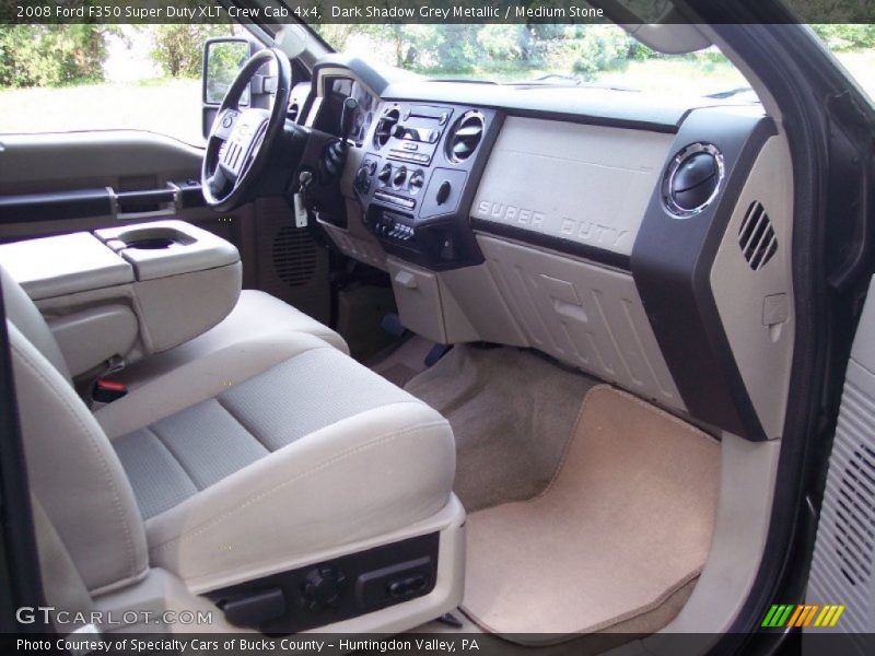 Dark Shadow Grey Metallic / Medium Stone 2008 Ford F350 Super Duty XLT Crew Cab 4x4