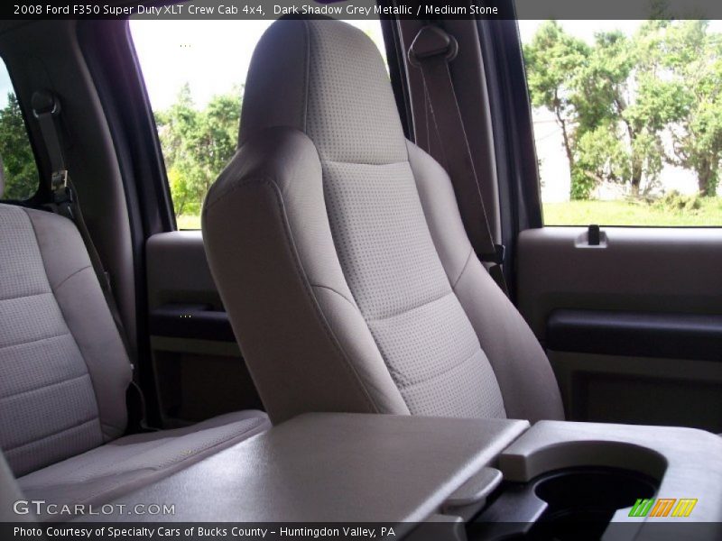 Dark Shadow Grey Metallic / Medium Stone 2008 Ford F350 Super Duty XLT Crew Cab 4x4