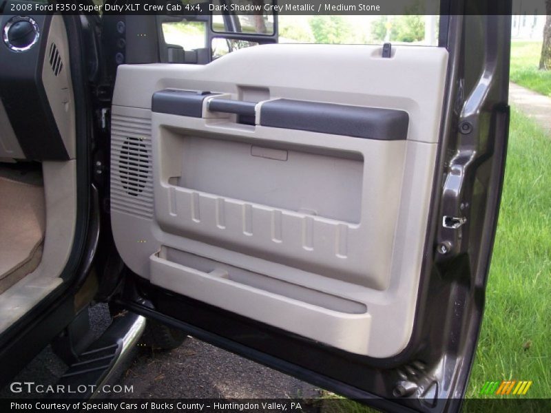 Dark Shadow Grey Metallic / Medium Stone 2008 Ford F350 Super Duty XLT Crew Cab 4x4