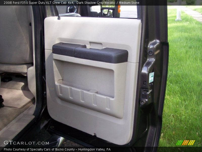 Dark Shadow Grey Metallic / Medium Stone 2008 Ford F350 Super Duty XLT Crew Cab 4x4