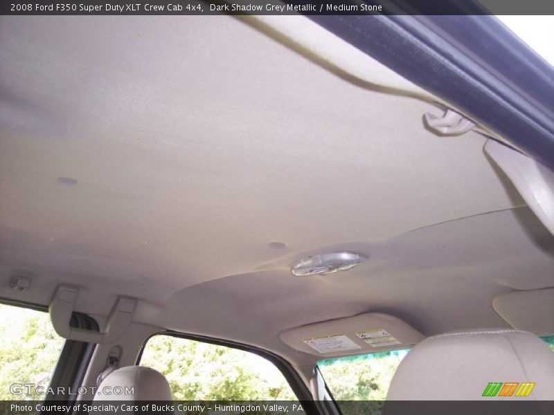 Dark Shadow Grey Metallic / Medium Stone 2008 Ford F350 Super Duty XLT Crew Cab 4x4