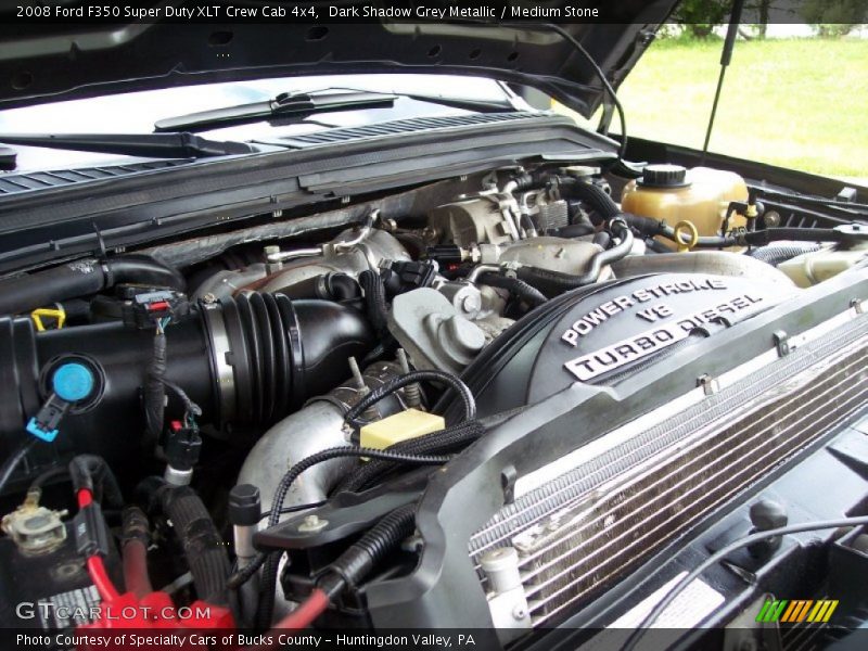 Dark Shadow Grey Metallic / Medium Stone 2008 Ford F350 Super Duty XLT Crew Cab 4x4