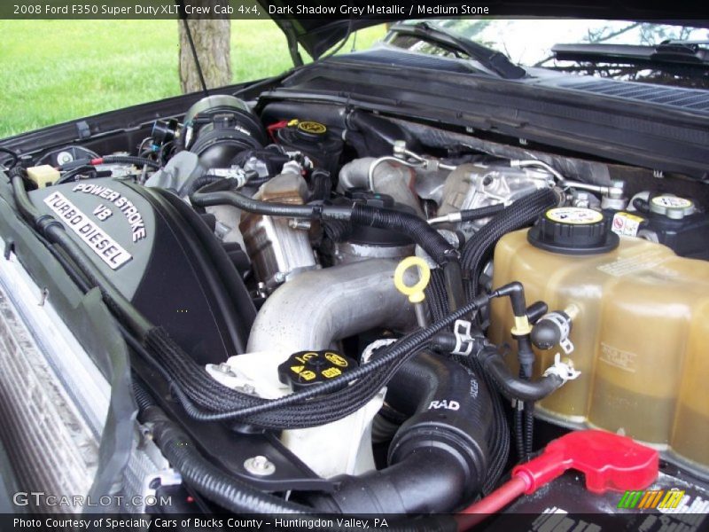 Dark Shadow Grey Metallic / Medium Stone 2008 Ford F350 Super Duty XLT Crew Cab 4x4