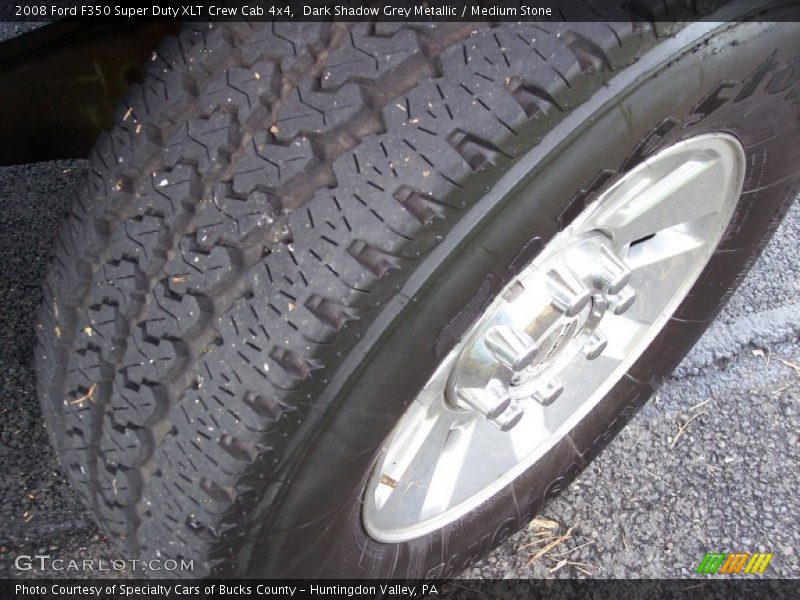 Dark Shadow Grey Metallic / Medium Stone 2008 Ford F350 Super Duty XLT Crew Cab 4x4