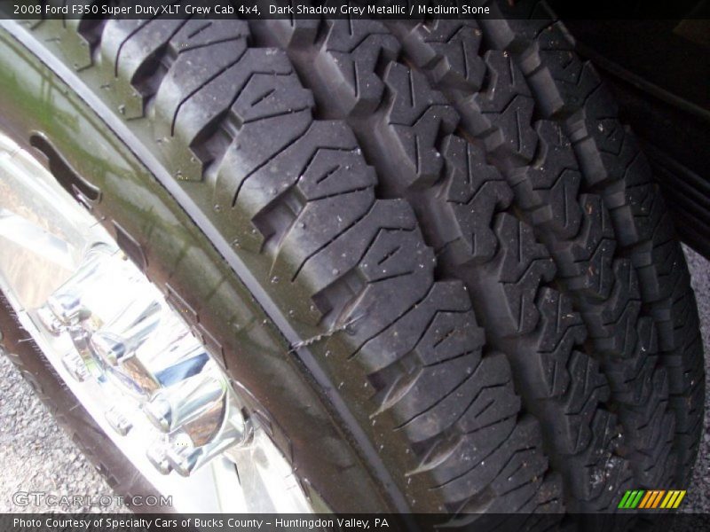 Dark Shadow Grey Metallic / Medium Stone 2008 Ford F350 Super Duty XLT Crew Cab 4x4
