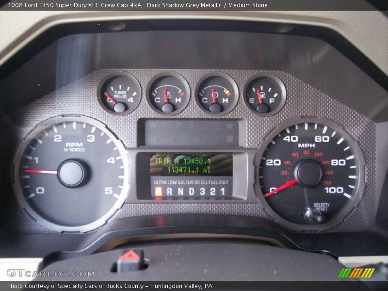 Dark Shadow Grey Metallic / Medium Stone 2008 Ford F350 Super Duty XLT Crew Cab 4x4