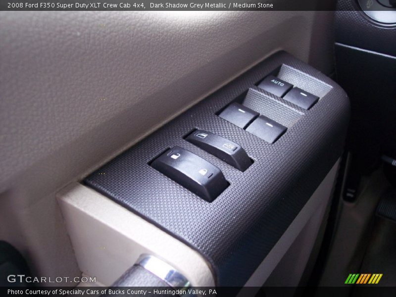 Dark Shadow Grey Metallic / Medium Stone 2008 Ford F350 Super Duty XLT Crew Cab 4x4