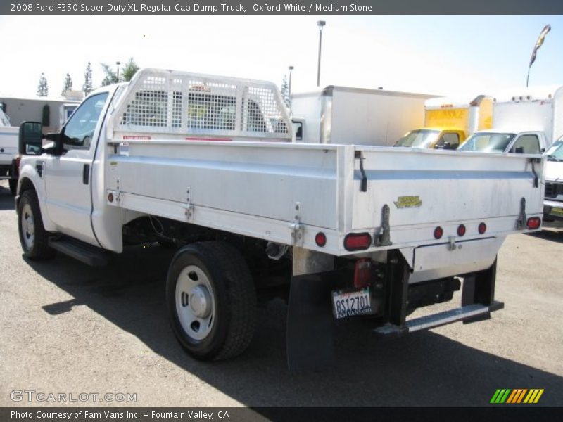 Oxford White / Medium Stone 2008 Ford F350 Super Duty XL Regular Cab Dump Truck