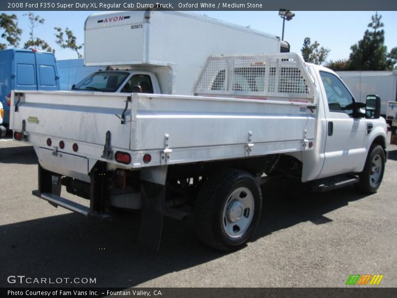 Oxford White / Medium Stone 2008 Ford F350 Super Duty XL Regular Cab Dump Truck