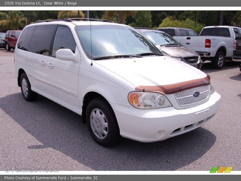 Clear White / Beige 2005 Kia Sedona LX