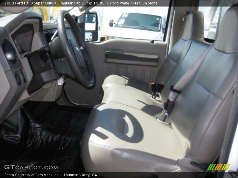 Oxford White / Medium Stone 2008 Ford F350 Super Duty XL Regular Cab Dump Truck