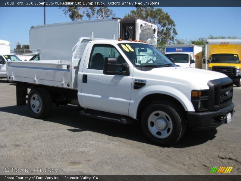  2008 F350 Super Duty XL Regular Cab Dump Truck Oxford White