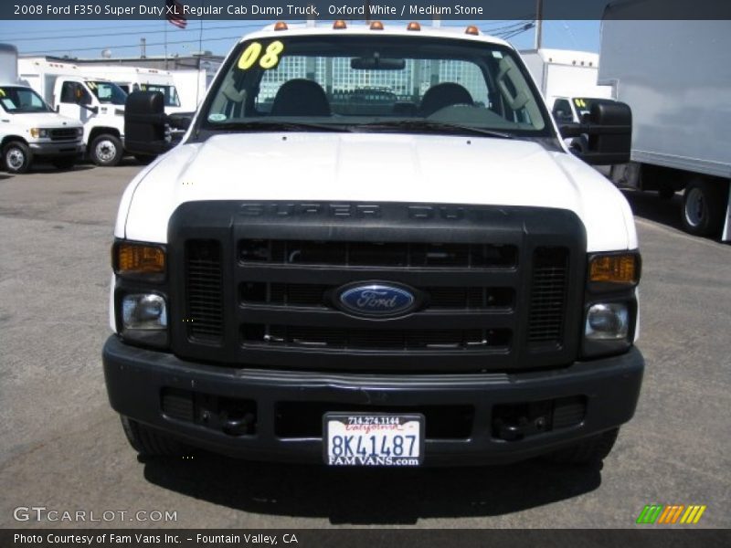 Oxford White / Medium Stone 2008 Ford F350 Super Duty XL Regular Cab Dump Truck