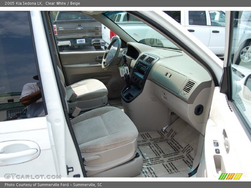 Clear White / Beige 2005 Kia Sedona LX