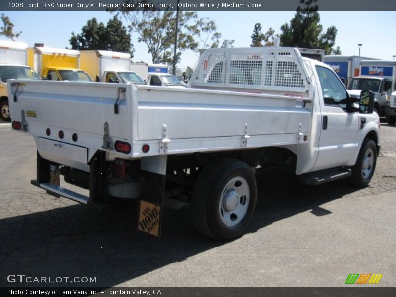 Oxford White / Medium Stone 2008 Ford F350 Super Duty XL Regular Cab Dump Truck