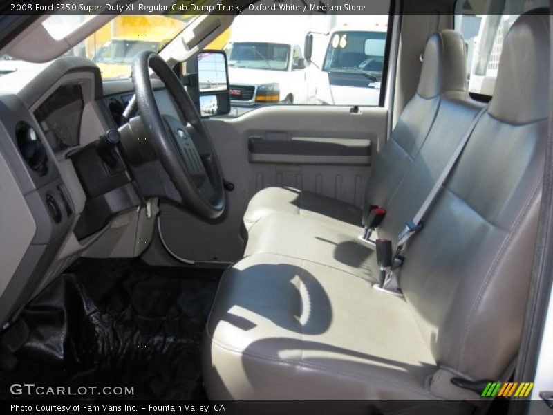  2008 F350 Super Duty XL Regular Cab Dump Truck Medium Stone Interior