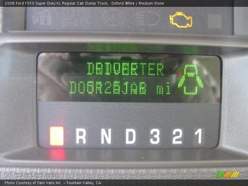  2008 F350 Super Duty XL Regular Cab Dump Truck 5 Speed Torqshift Automatic Shifter