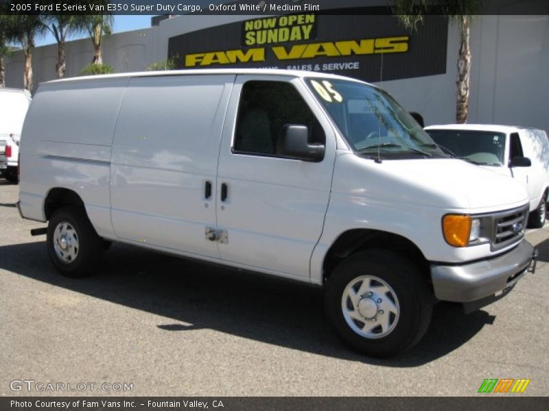 Oxford White / Medium Flint 2005 Ford E Series Van E350 Super Duty Cargo