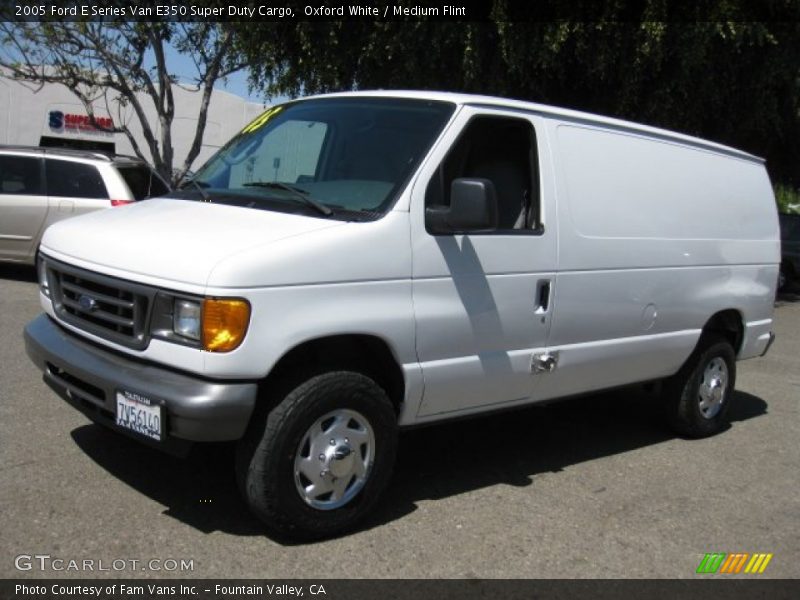 Oxford White / Medium Flint 2005 Ford E Series Van E350 Super Duty Cargo