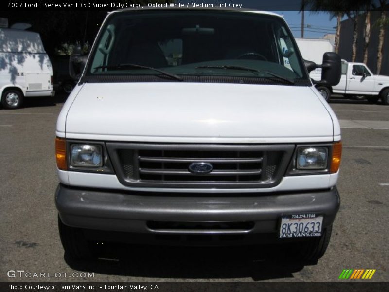 Oxford White / Medium Flint Grey 2007 Ford E Series Van E350 Super Duty Cargo