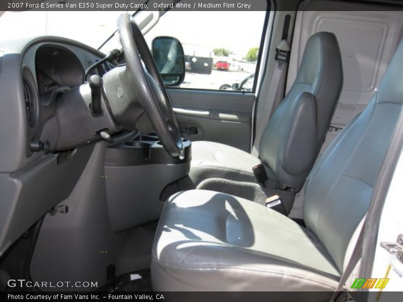 Oxford White / Medium Flint Grey 2007 Ford E Series Van E350 Super Duty Cargo